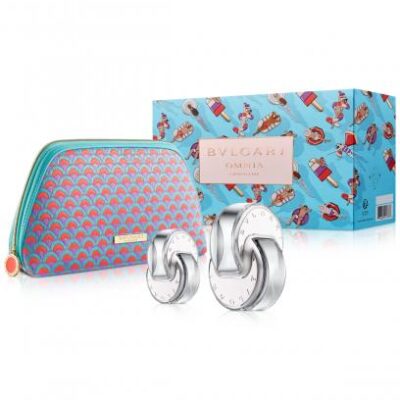 Bvlgari Omnia Crystalline 3 Pcs Set: 2.2 Eau De Toilette Spray + 0.5 Eau De Toilette Spray + Beauty Pouch