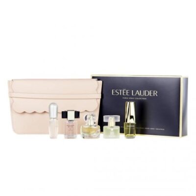 Estee Lauder 6 Pcs Mini Set For Women: Pleasures 0.14 Oz Eau De Parfum Spray + Modern Muse 0.14 Oz Eau De Parfum Spray + Beautiful Belle 0.14 Oz Eau De Parfum Spray + Pure White Linen 0.14 Oz Eau De Parfum + Beautiful 0.16 Oz Eau De Parfum + Cosmetic Bag