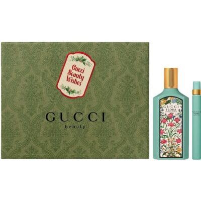 Gucci Flora Gorgeous Jasmine 2 Pcs Set For Women: 1.6 Eau De Parfum + 0.33 Eau De Parfum
