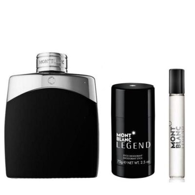 Mont Blanc Legend 3 Pcs Set For Men: 3.3 Eau De Toilette + 0.25 Eau De Toilette + 2.5 Deodorant Stick