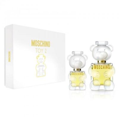 Moschino Toy 2 2 Pcs Set: 3.4 Eau De Parfum Spray + 1 Oz Eau De Parfum Spray (Hard Box)