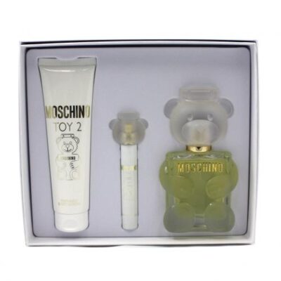 Moschino Toy 2 3 Pcs Set For Women: 3.4 Eau De Parfum + 3.4 Body Lotion + 0.33 Eau De Parfum