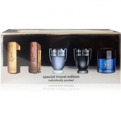 Paco Rabanne 5 Pcs Mini Set For Men: One Million 5 Ml Eau De Toilette + One Million Prive 5 Ml Eau De Parfum + Invictus 5 Ml Eau De Toilette + Invictus Intense 5 Ml Eau De Toilette + Pure Xs 6 Ml Eau De Toilette
