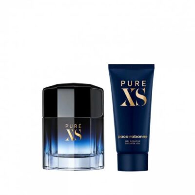 Paco Pure Xs 2 Pcs Set For Men: 3.4 Eau De Toilette Spray + 3.4 Shower Gel (Metal Box)