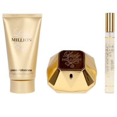 Paco Lady Million 3 Pcs Set: 2.7 Eau De Parfum Spray + 2.5 Body Lotion + 0.33 Eau De Parfum