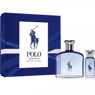 Polo Ultra Blue 2 Pcs Set: 4.2 Eau De Toilette Spray + 1 Oz Eau De Toilette Spray (Hard Box)