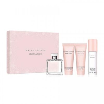 Romance 4 Pcs Set: 3.4 Eau De Parfum Spray + 2.5 Body Lotion + 2.5 Shower Gel + 5.1 Body Mist (Hard Box)
