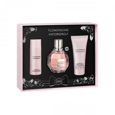 Flowerbomb V&R 3 Pcs Set: 1.7 Eau De Parfum Spray + 1.7 Shower Gel + 1.36 Body Cream